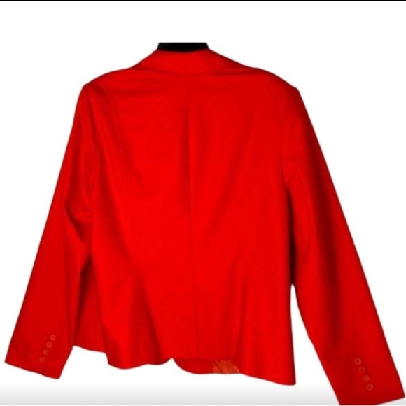 Lane Bryant Red Stretch Cotton Blazer Jacket, women's plus size 28 - Picture 4 of 11